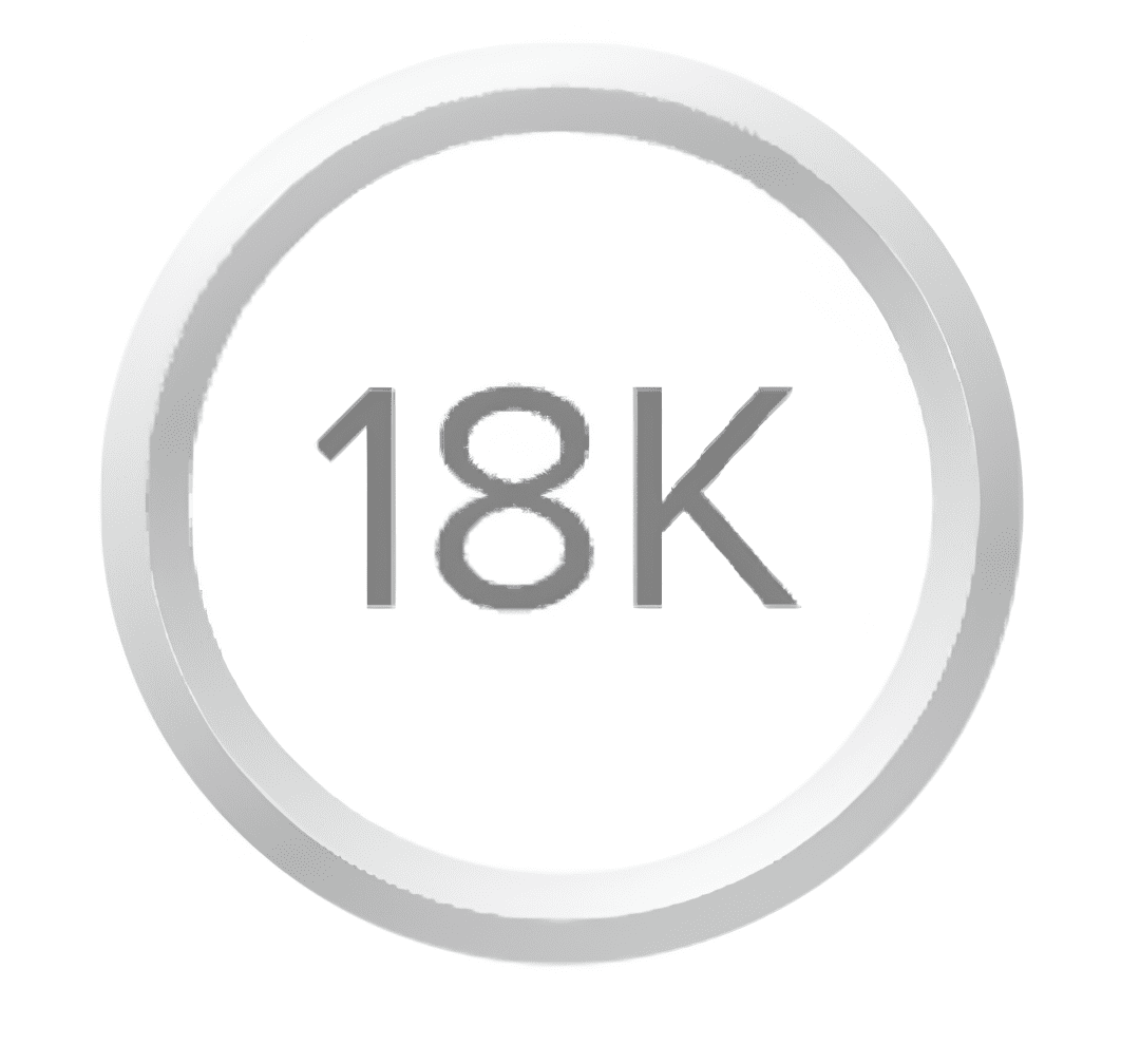 18K White Gold